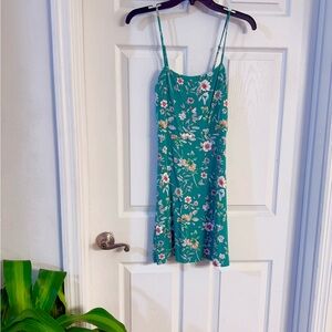 Forever 21 Green Floral Dress